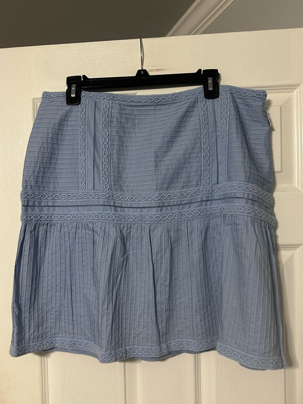 NWT International Concepts Lace Striped Mini Skirt